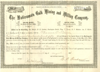 Badiraguato Gold Mining and Milling Co. - Stock Certificate